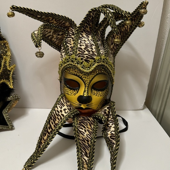 2 Vintage Elegant Venetian Masquerade Mask - Picture 11 of 15